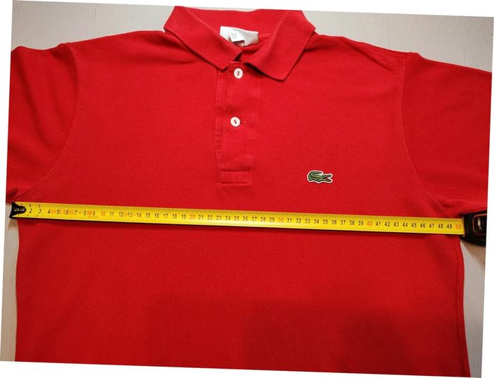 Lacoste polo rouge classic fit authentique très bon état taille  XS - photo numéro 11