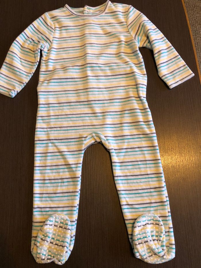 pyjamas garcon antiderapants en velours 23 mois