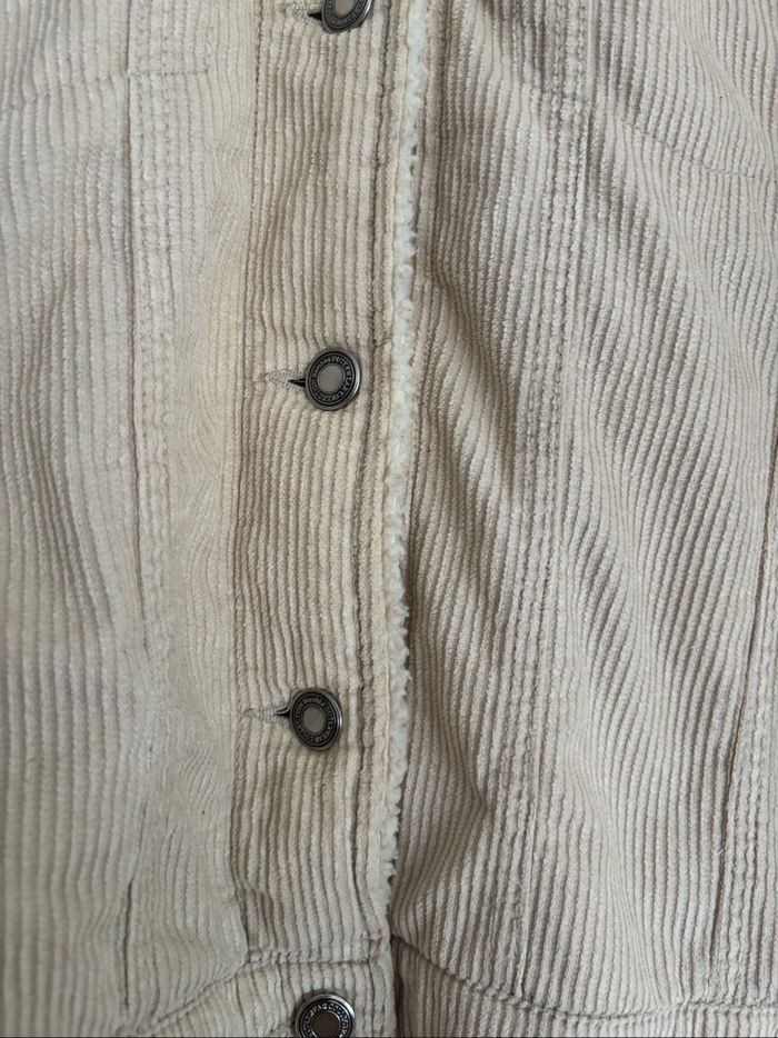 Veste côtelée doublé polaire taille 38/M beige - photo numéro 3
