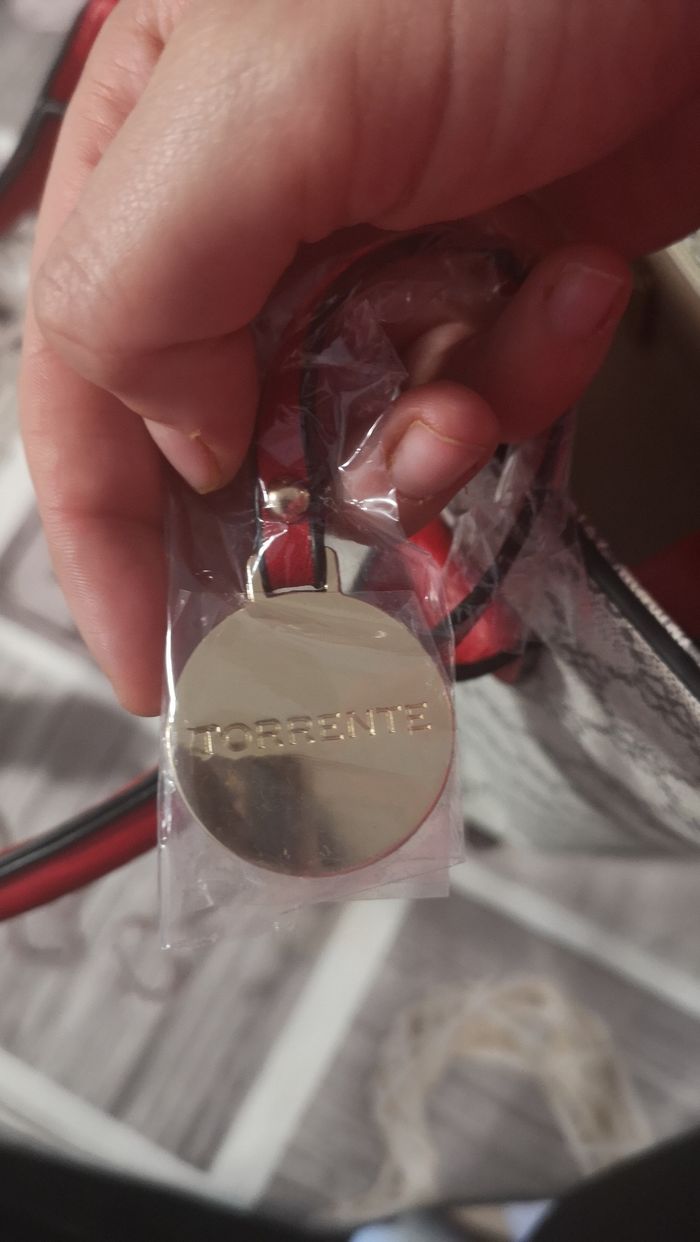 Sac à main Torrente Neuf beige et rouge - photo numéro 4