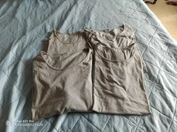 4 maillots gris decathlon XL