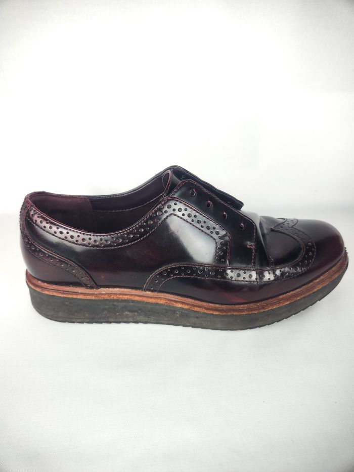 Clarks Trish Massie Richelieus/Derbies Femme Bordeaux Verni (Sans Lacets) - Taille 40 - photo numéro 3