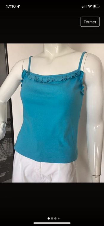 Top débardeur fronces devant