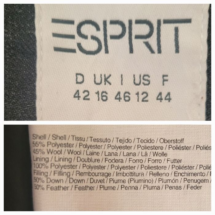 Esprit Doudoune TL/T40-Grise-Capuche Imitation Fourrure Détachable-Coupe Droite avec Plumes - photo numéro 5