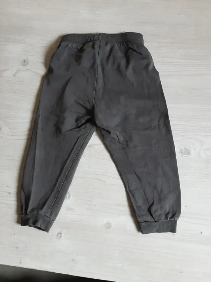 Jogging gris coton biologique T. 98cm - photo numéro 2