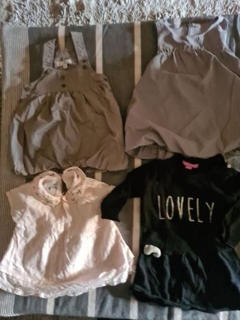 Lot 4 robes. Bébé 6 mois. diverses marques kitchoun, pik ouic.