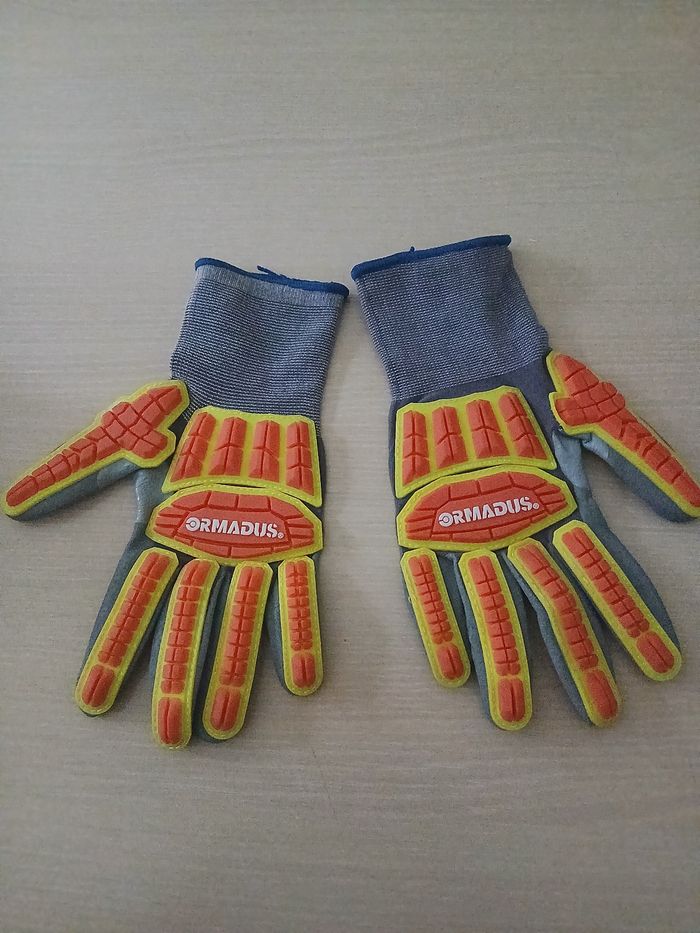 Gant de securite travail lourd nylon sableux micro - photo numéro 4