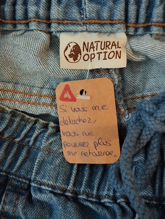 Jean avec nœud à la taille Natural Option taille 40 - photo numéro 8