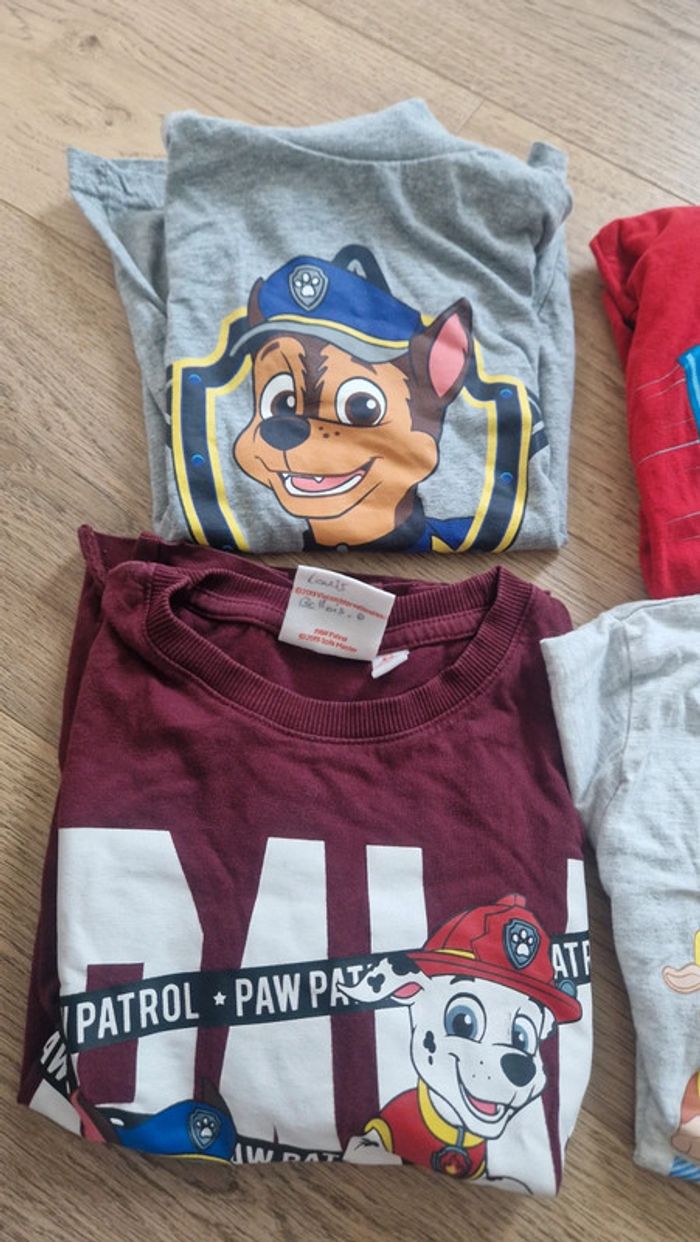 Lot t shirt pat patrouille 4 6 ans - photo numéro 2
