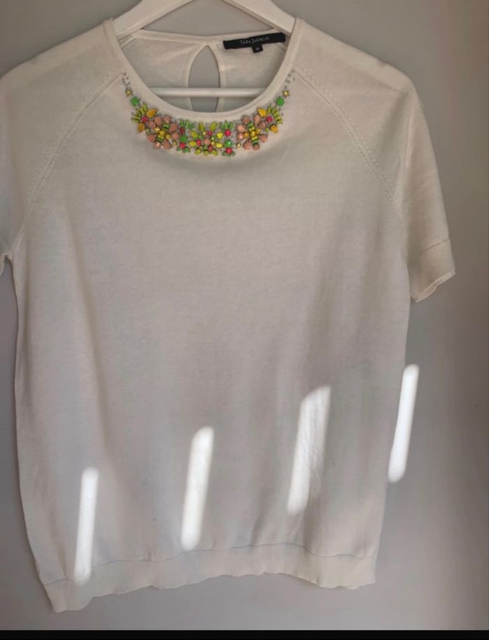 Pull Tara Jarmon neuf avec strass  M - photo numéro 10