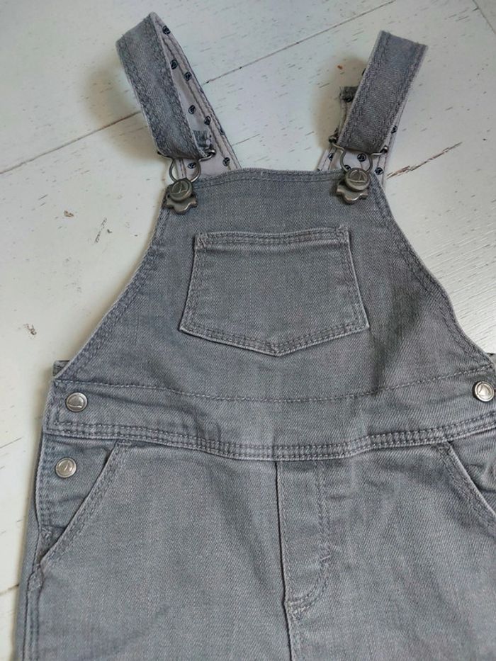 Salopette en jean gris Petit Bateau Taille 6 mois - photo numéro 2