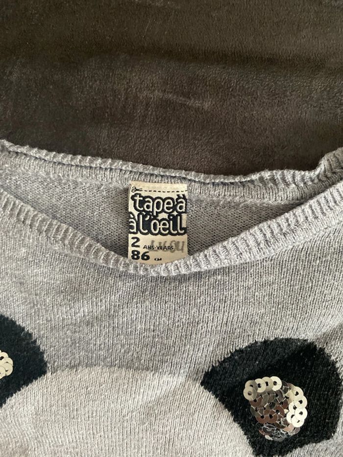 Pull fille tape à l’oeil 24 mois - photo numéro 3
