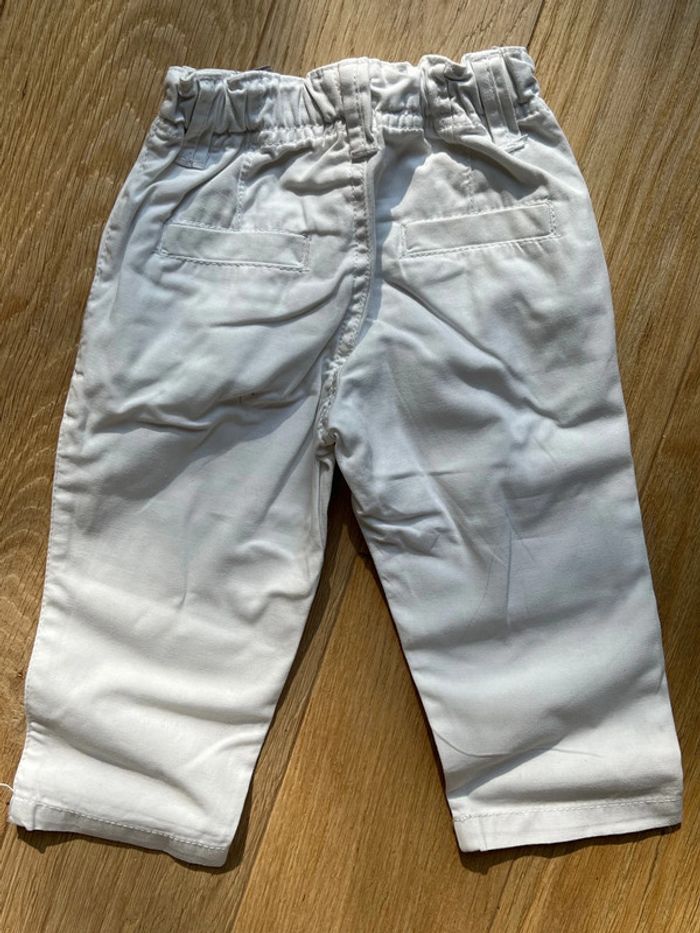 Pantalon blanc bout chou Monoprix taille 6 mois très bon état - photo numéro 2