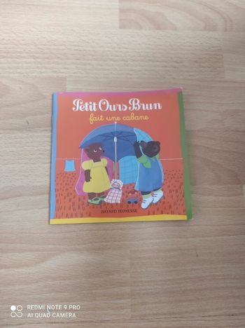 Livre petit ours brun fait une cabane