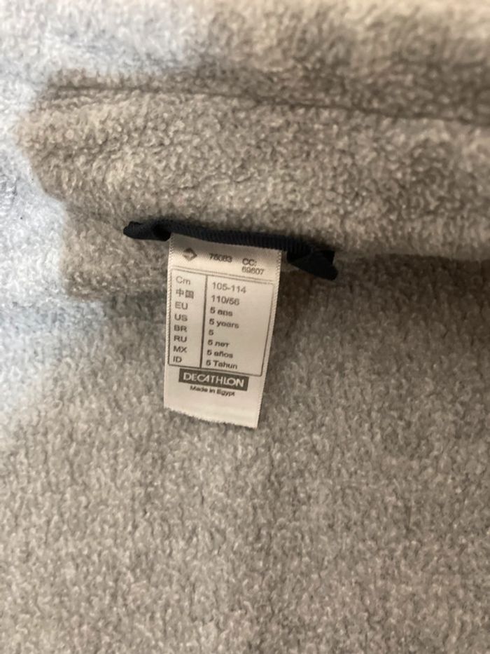 Veste polaire enfant Tribord Decathlon - 5 ans - photo numéro 2