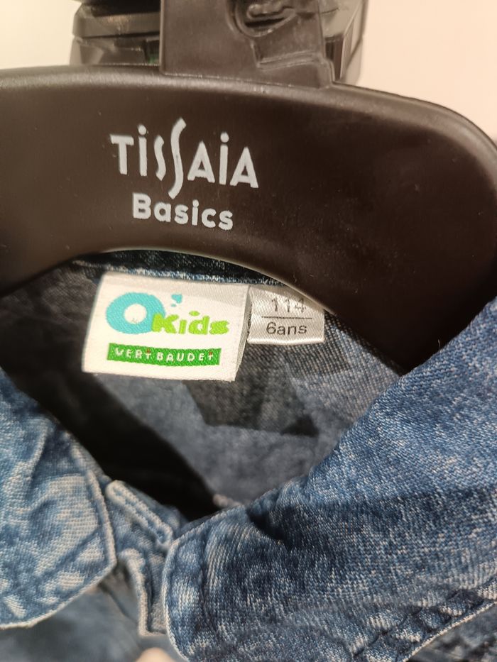 Veste en jean 6 ans Vertbaudet bleu marine - photo numéro 4