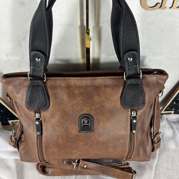 Grand sac à main marron et noir pratique & chic - photo numéro 3