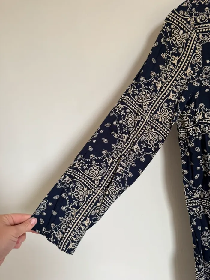 Robe imprimée marine - photo numéro 4