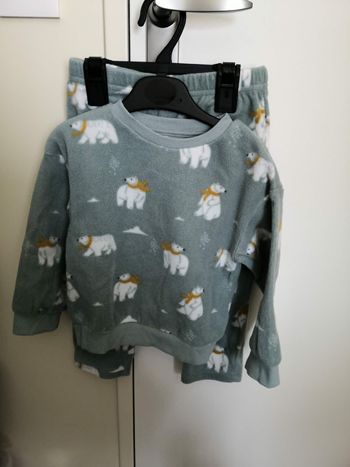 Ensemble pyjama polaire 2 pièces (Vert, Ours polaires) 2 ans (92 cm) Kiabi