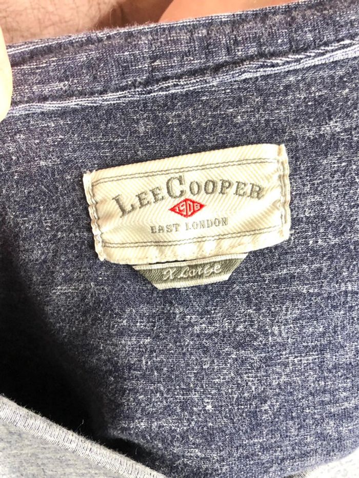 T-shirt manches longues bleu chiné Lee Cooper taille XL - photo numéro 6