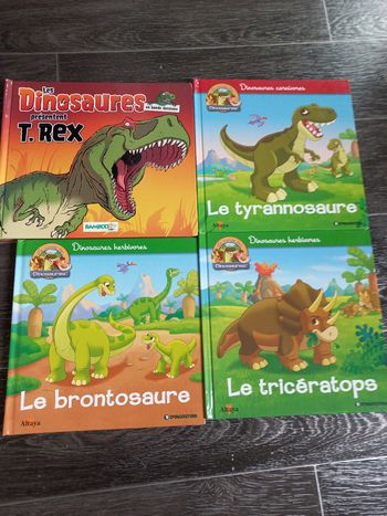 Lot 4 livres dinosaures altaya tyrannosaure t Rex bamboo