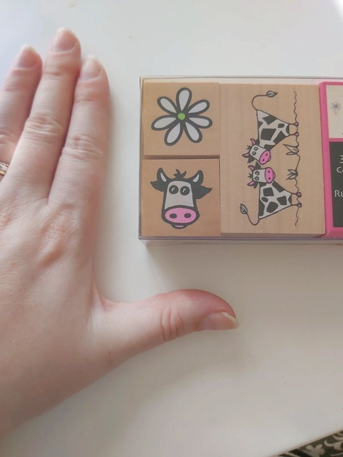 🦋 Lot tampons encreurs vache - photo numéro 3
