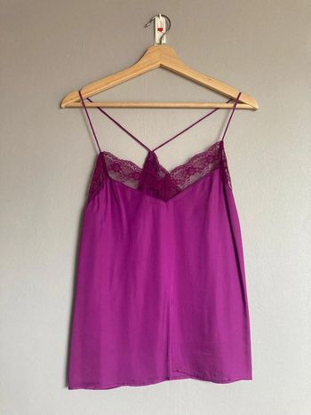 Top caraco été satin mauve taille S Superdry – neuf avec étiquette