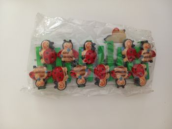 Pinces déco coccinelles 🐞 cérémonie fête baptême