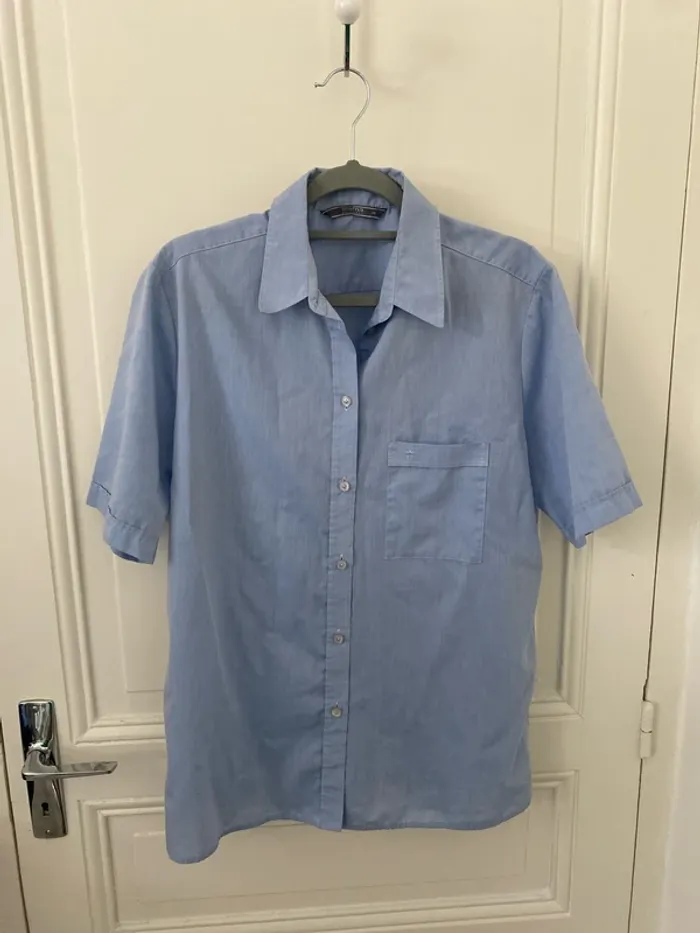 Chemisette bleue vintage