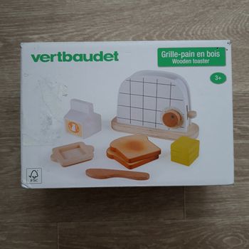 Jouet grille-pain en bois Vertbaudet NEUF
