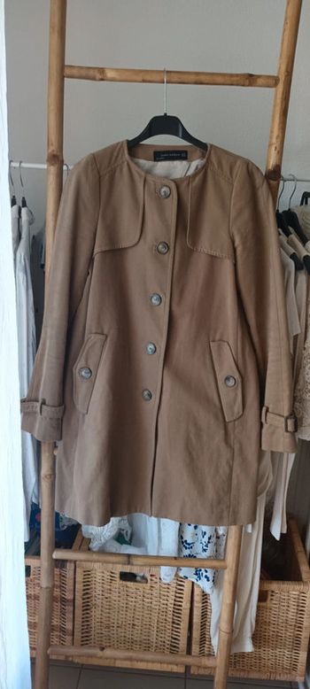 Veste blazer trench marron camel Zara Woman taille XS