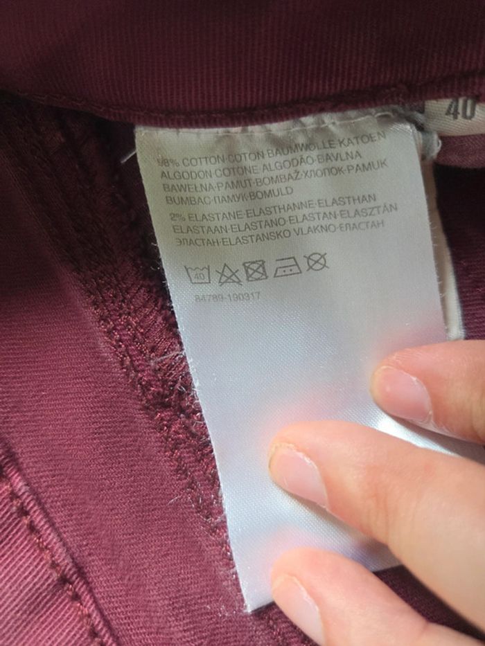Short bordeaux ckh - taille L - photo numéro 4