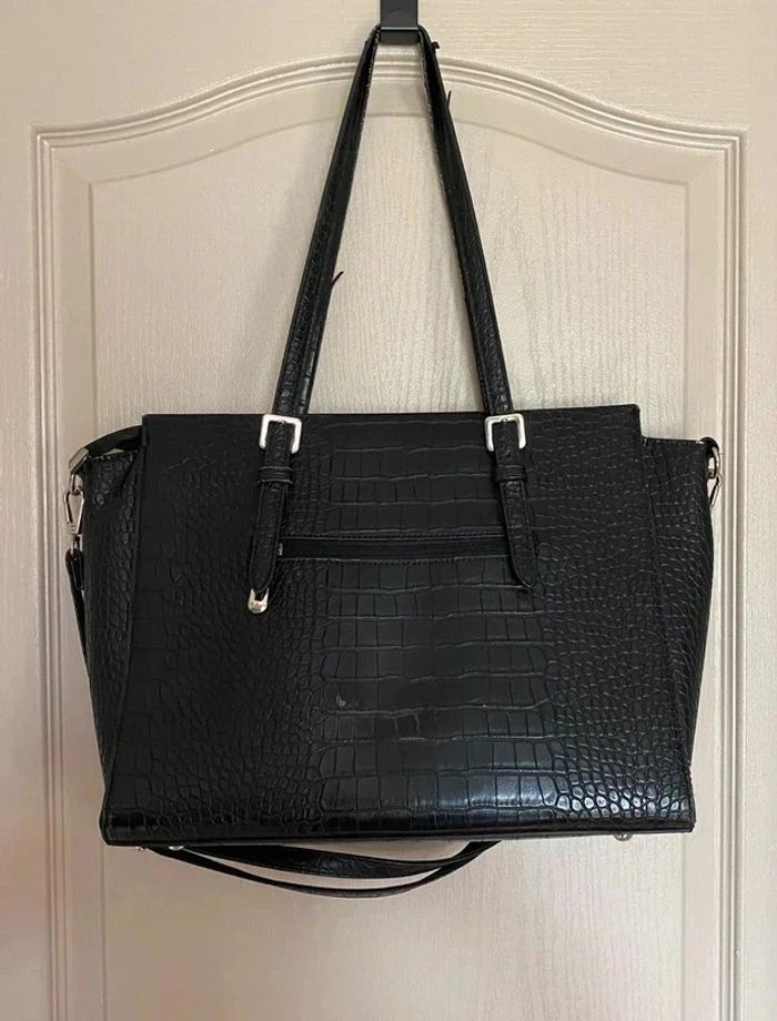 Sac à main croco noir - photo numéro 2