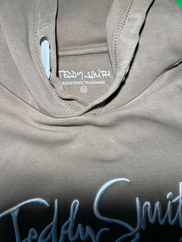 Sweat à capuche Teddy Smith S-Evry Hoody JR Châtain - photo numéro 3