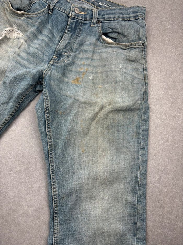 Jean pantalon coupe droite 561 noir bleu W32 L30 - photo numéro 9