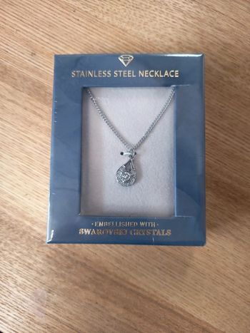 Collier acier inoxydable cristaux Swarovski