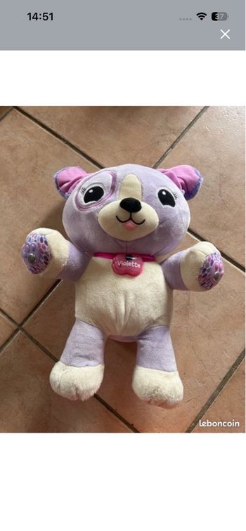 Peluche interactive violette