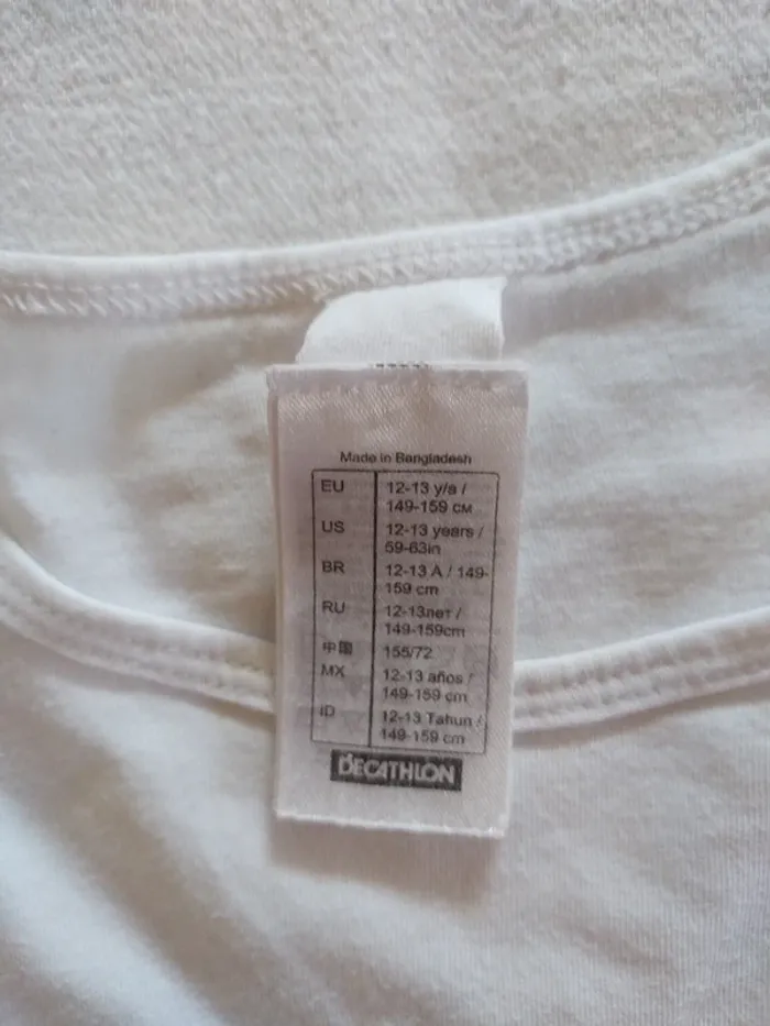 Tee shirt Fille Blanc - photo numéro 5