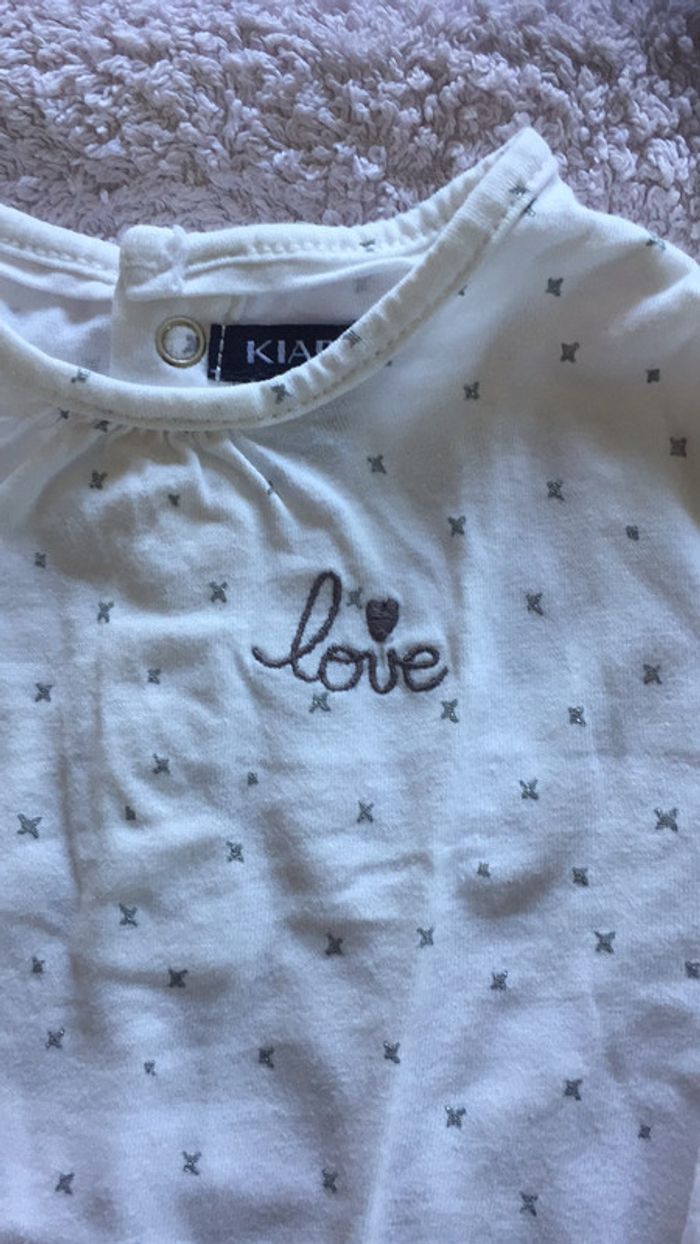 9 mois - manches longues fille étoiles argenté .kiabi