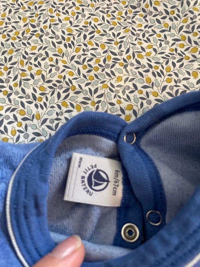 Pyjama velours Petit Bateau 6 mois - photo numéro 3
