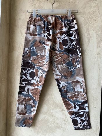 Legging à motifs marrons vintage S