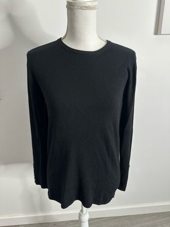 Pull noir boutons argentés Zara T40 L
