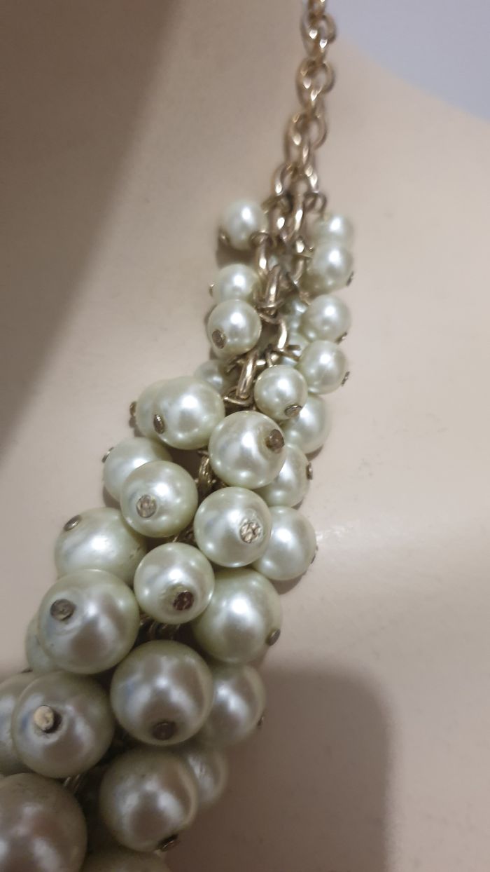 Collier fantaisie à perles - TB état - photo numéro 2