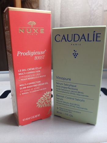 Duo nuxe prodigieuse boost et caudalie serum