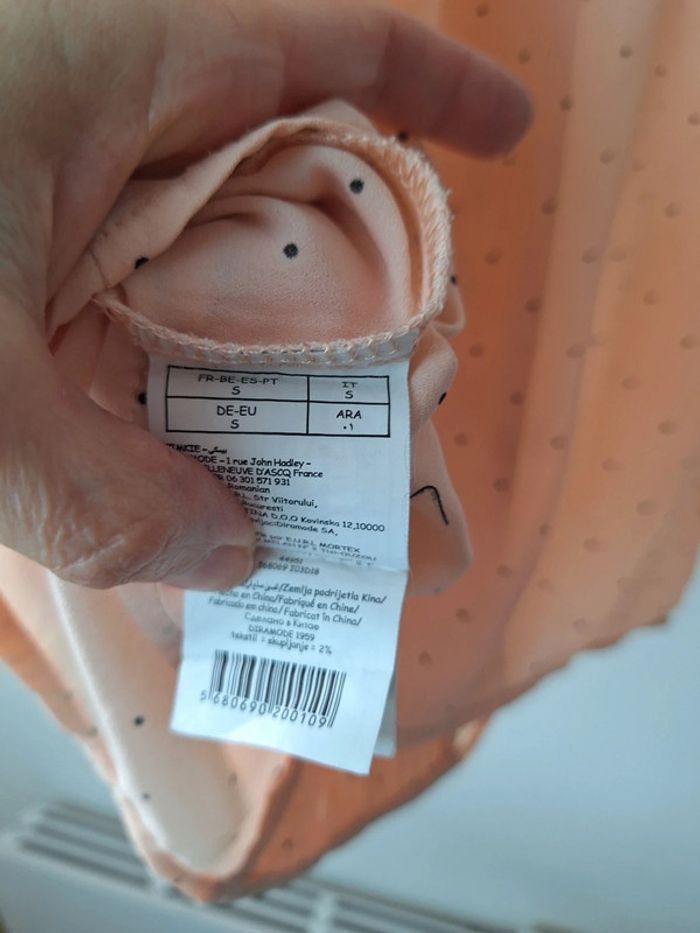 Blouse habillée saumon à pois Pimkie S - photo numéro 6