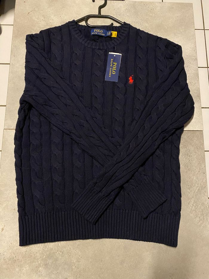 Pull  Ralph Lauren homme bleu marine - photo numéro 2