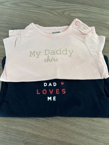 Lot de 2 tee shirt manches longues - Taille 6 mois