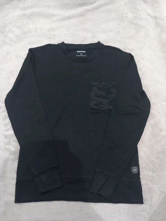 Pull/Sweat vintage Express Noir - photo numéro 2