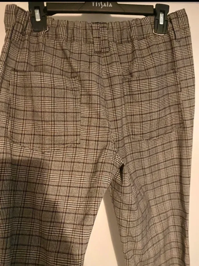 Pantalon tailleur décontracté à carreaux - T36 - photo numéro 5