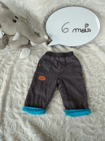 Pantalon doublé chaud Garçon 6 mois Renard "ouh ouh" Orchestra